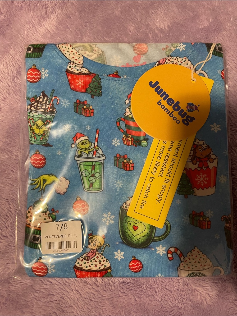 Junebug Bamboo Grinch Vente Verde PJs
